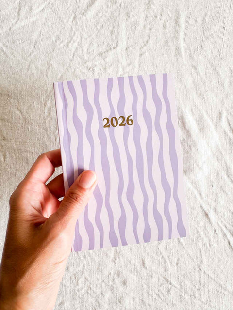 Agenda 2026 - Rayures violettes PM