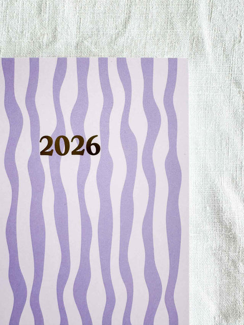 Agenda 2026 - Rayures violettes PM