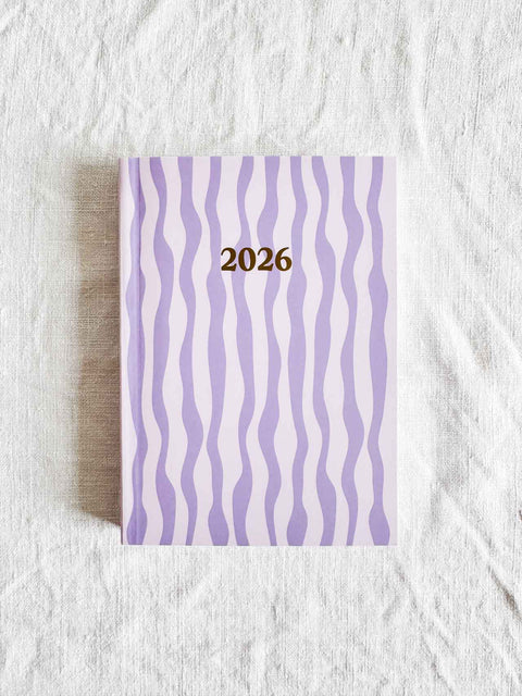 Agenda 2026 - Rayures violettes PM