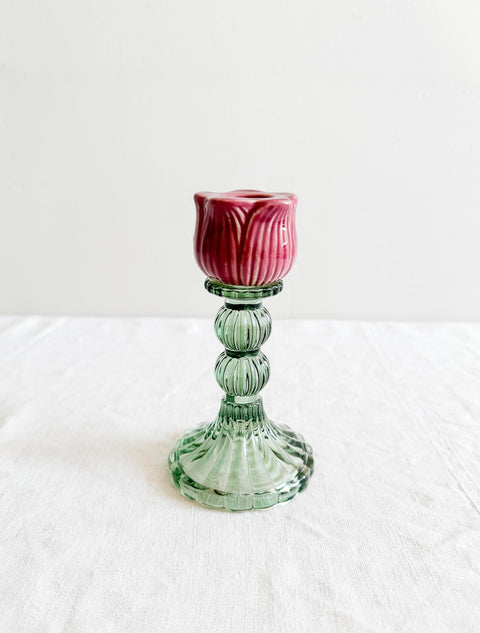 Bougeoir Tulipe Violet GM