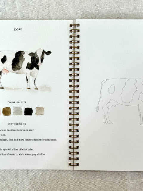 Cahier d'aquarelle Ferme