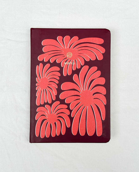 Carnet A6 Fleurs - Corail
