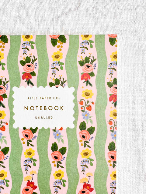 Carnet Rose Rayé PM