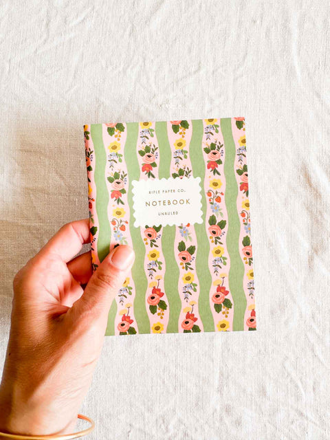 Carnet Rose Rayé PM