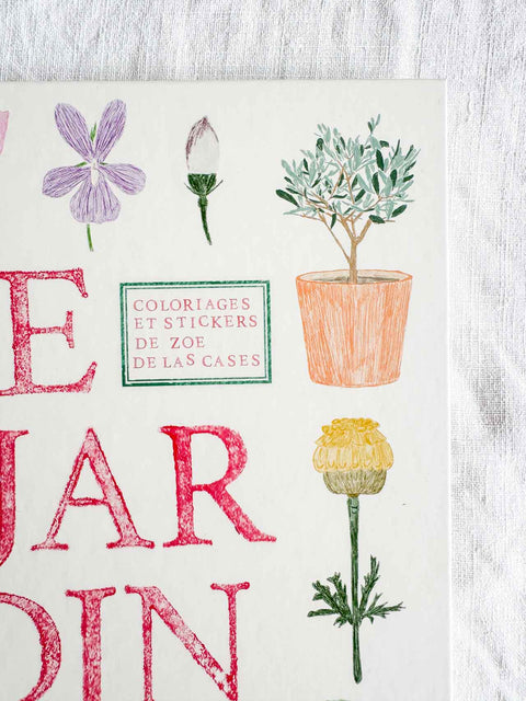 Carnet coloriage et stickers - Le jardin