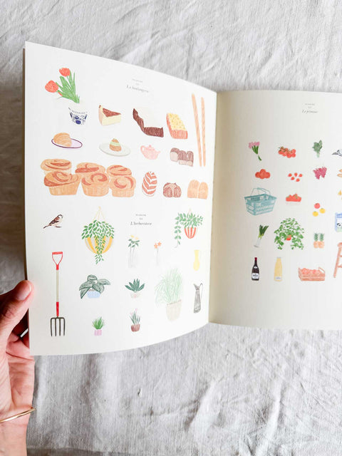 Carnet coloriage et stickers - Le marché