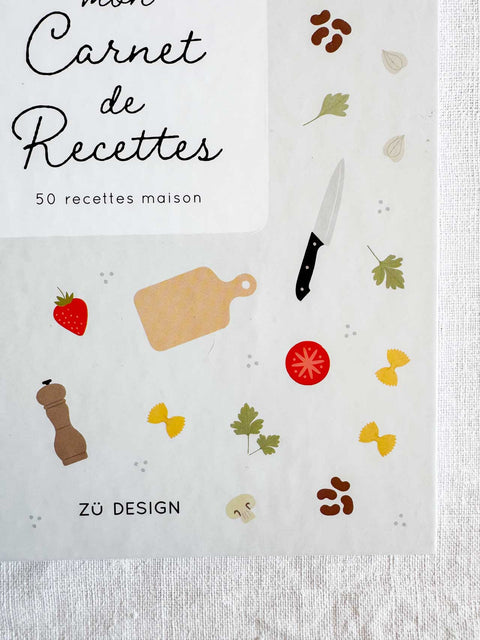 Carnet de recette à remplir