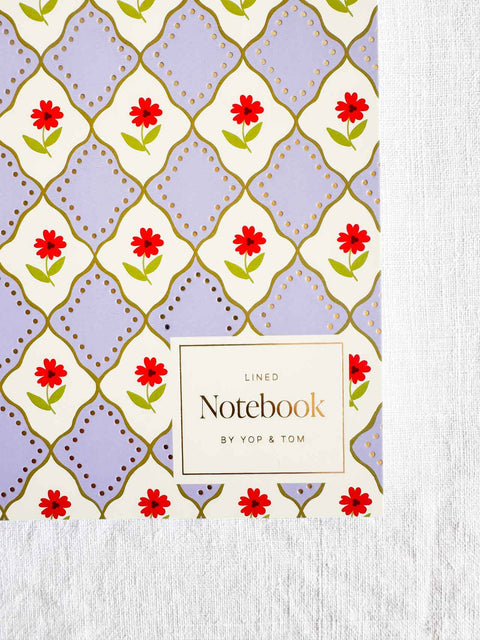 Carnet souple - Fleurs Lilas
