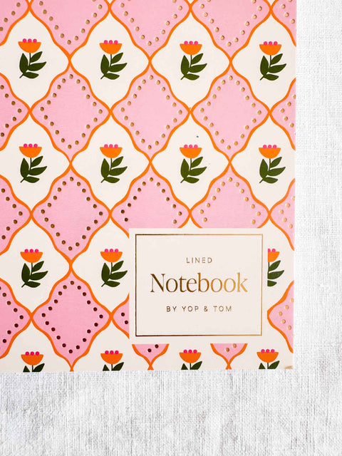 Carnet souple - Fleurs Roses