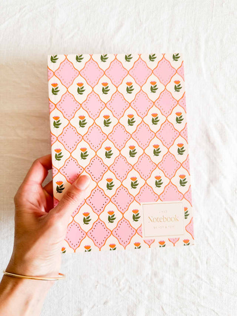 Carnet souple - Fleurs Roses