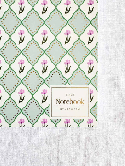Carnet souple - Fleurs Vertes