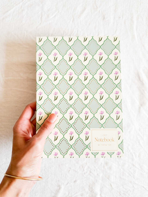 Carnet souple - Fleurs Vertes