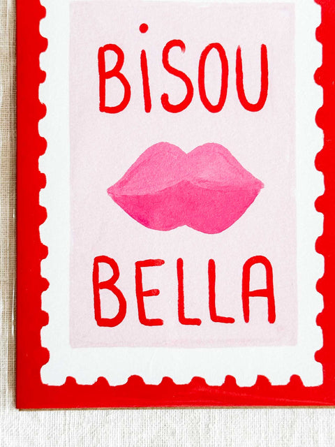 Carte Bisou bella