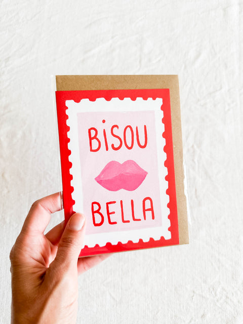 Carte Bisou bella