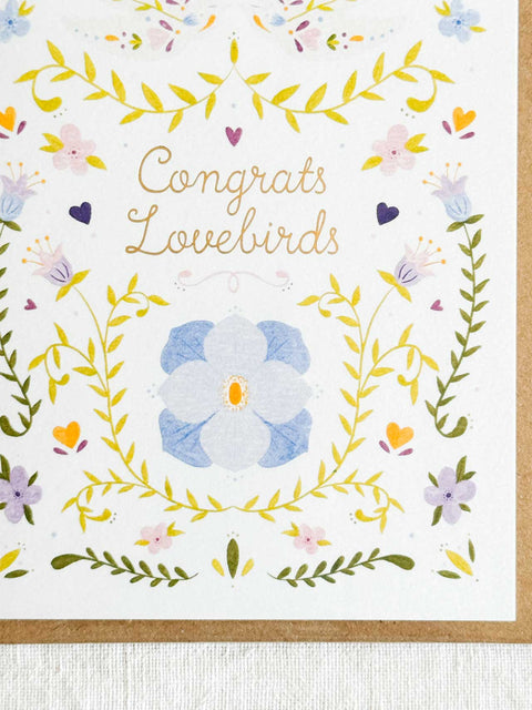 Carte Congrat Lovebirds