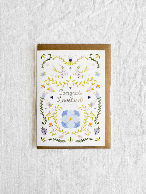 Carte Congrat Lovebirds