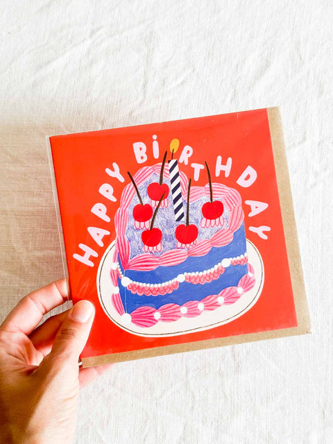 Carte carré Gâteaux d'anniversaire