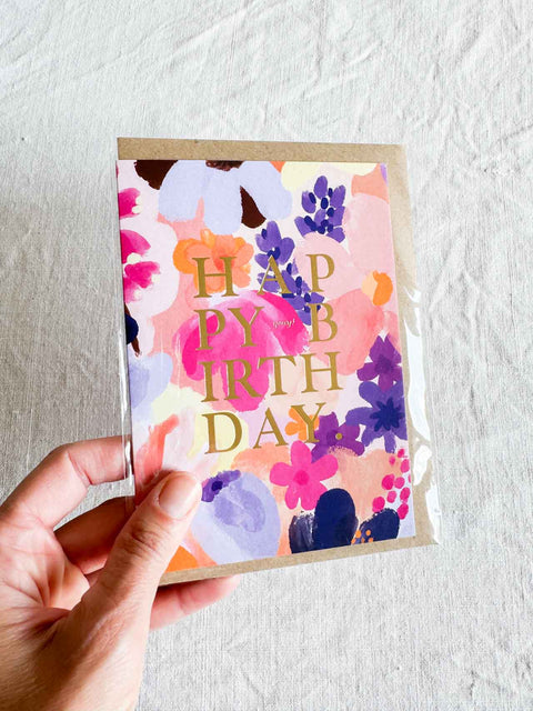 Carte HBD Flower garden