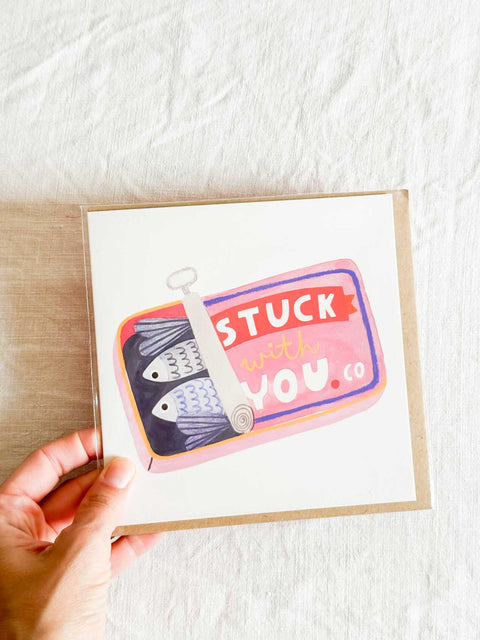 Carte carré Stuck with you