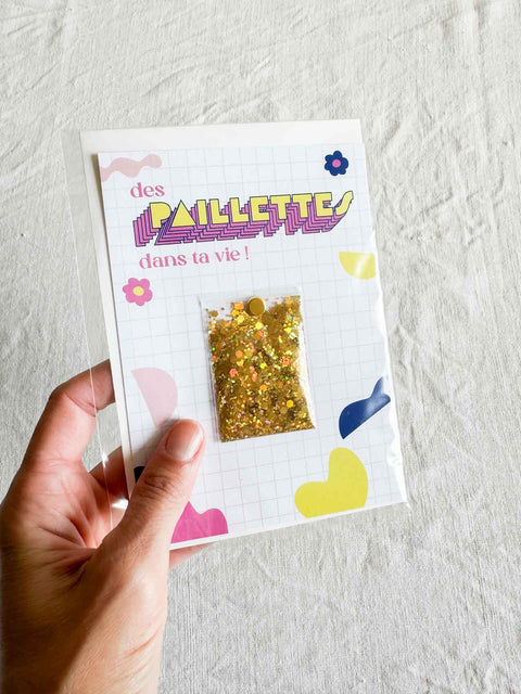 Carte Funky Paillette Aurélie Kacel