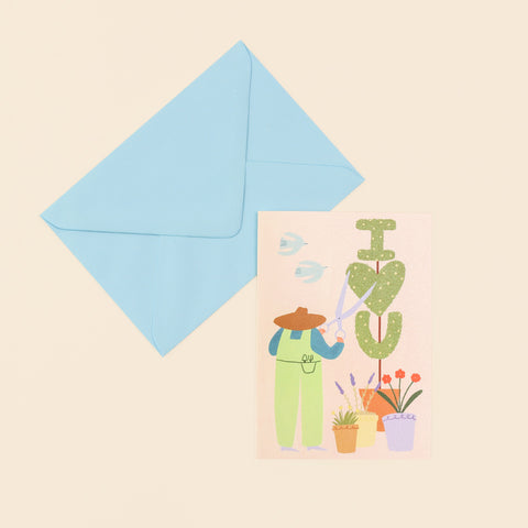 Carte I love you Jardinier