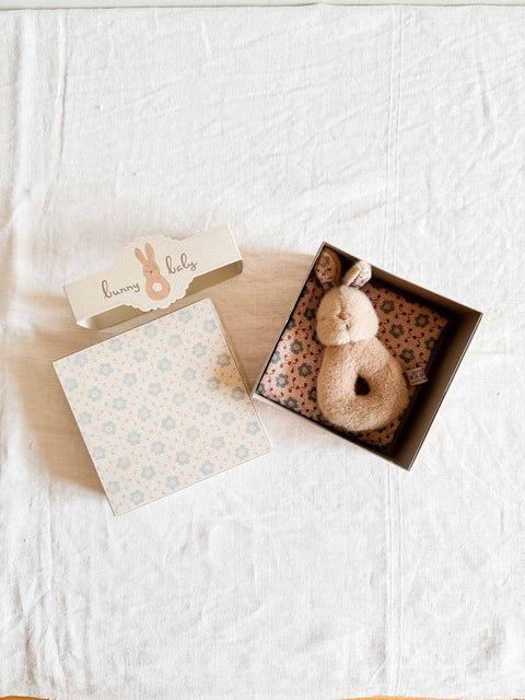 Coffret hochet lapin - Crème
