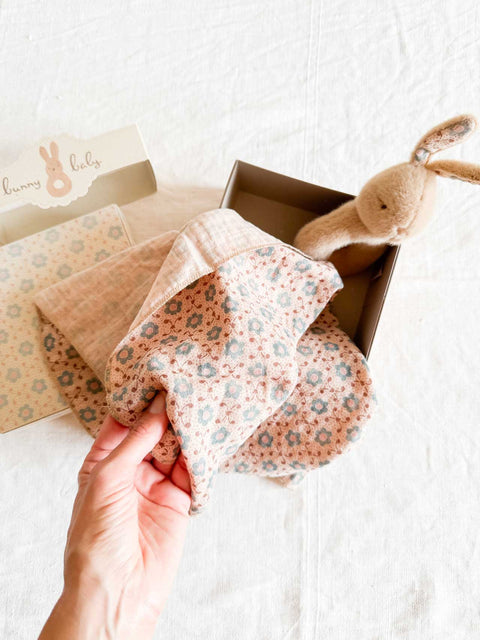 Coffret hochet lapin - Crème