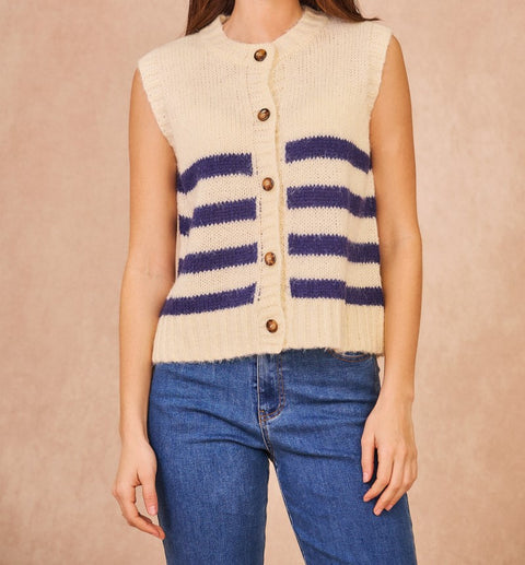 Gilet sans manche Martine - Bleu
