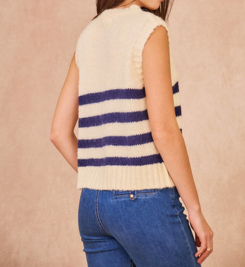 Gilet sans manche Martine - Bleu