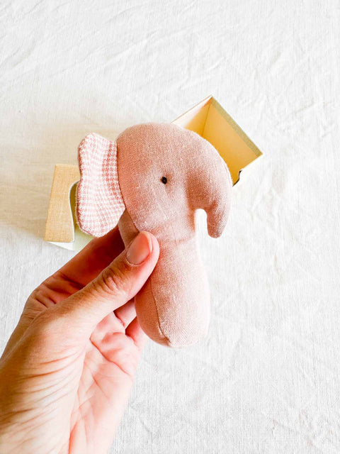 Hochet Eléphant Rose