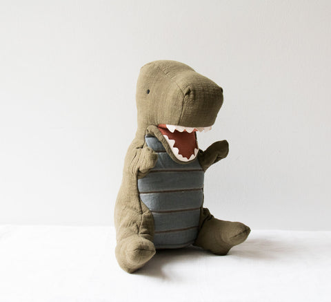 Peluche marionnette - Tyrex kaki