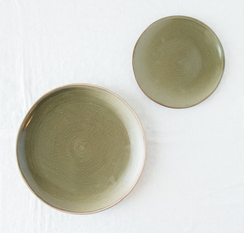 Assiette Neptune - Vert mousse