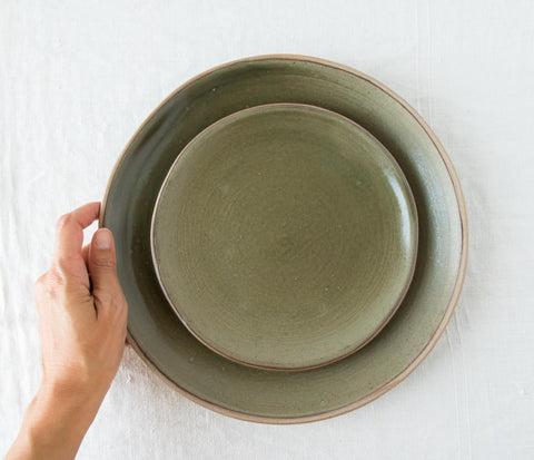 Assiette Neptune - Vert mousse