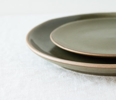 Assiette Neptune - Vert mousse