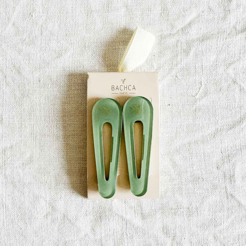 Set de 2 barrettes Opaline - Vert