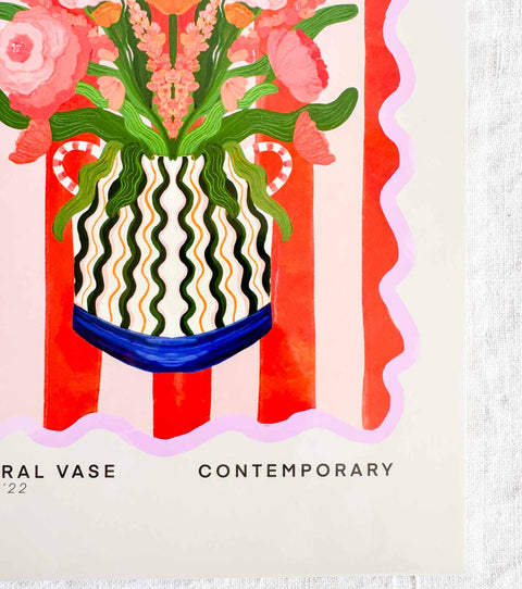 Affiche A4 - Vase floral Contemporary
