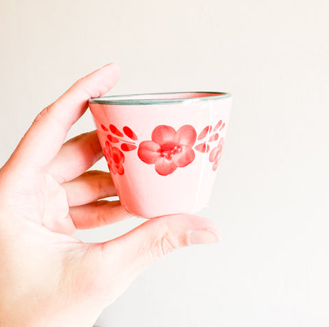 Tasse expresso ovale - Rose flower
