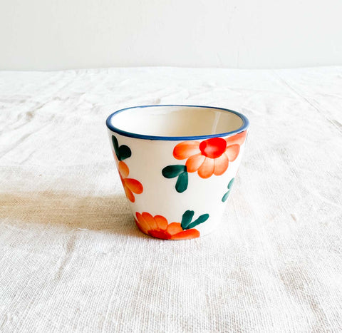 Tasse expresso ovale - Orange Flower