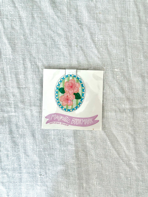 Marque page magnétique - Fleur d'hibiscus