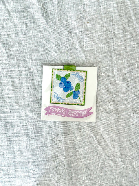 Marque page magnétique - Blueberry patch