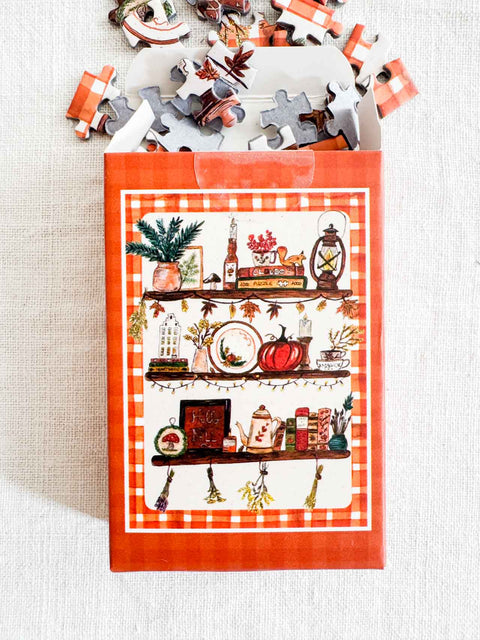 Mini puzzle 99p - Etagère d'automne