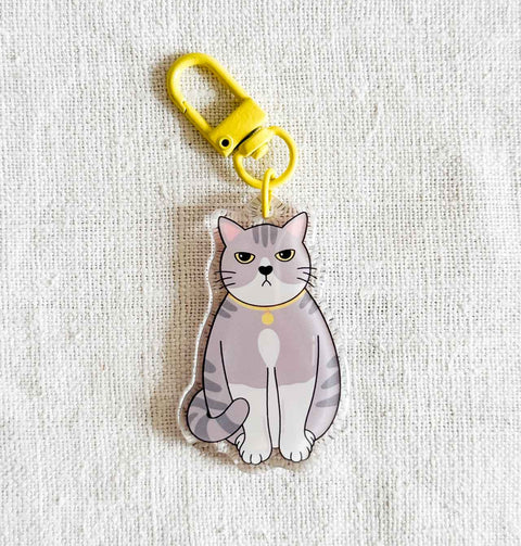 Porte clé époxy Chat tigré