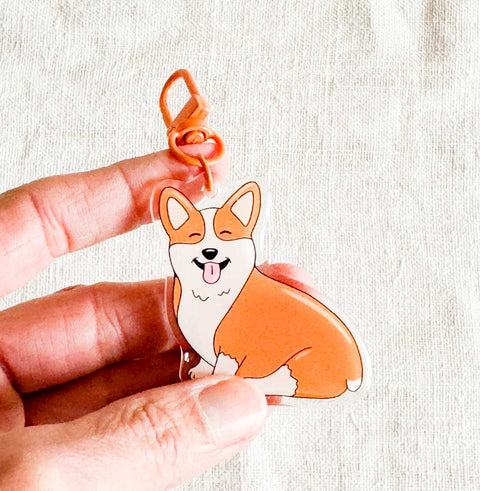 Porte clé époxy Corgi