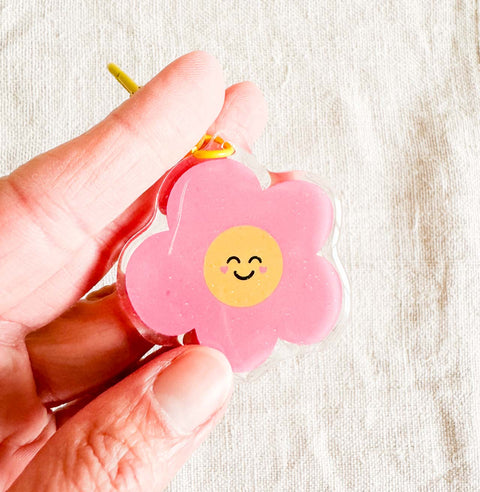 Porte clé époxy Fleur