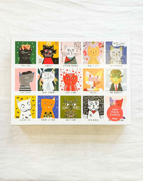 Puzzle 1000p - Art cats