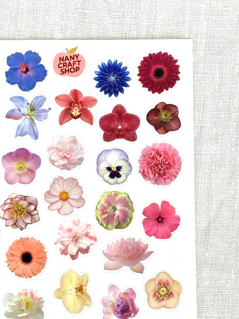 Planche Stickers A5 Fleurs