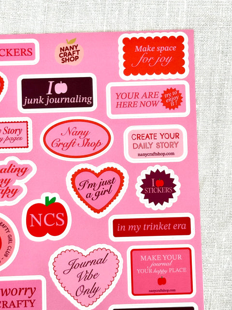 Planche stickers A5 Journaling & crafting