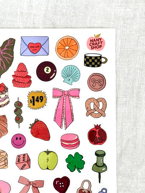 Planche stickers A5 Minis dessins
