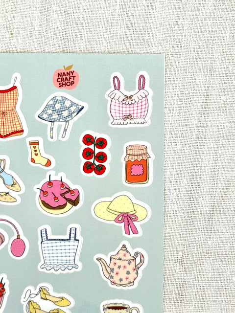 Planche stickers A6 Pic nic