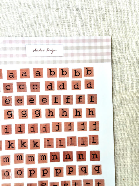 Planche stickers - Lettres tampons